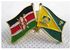 Fashion Kenya - Nairobi Double Flag Lapel Pin