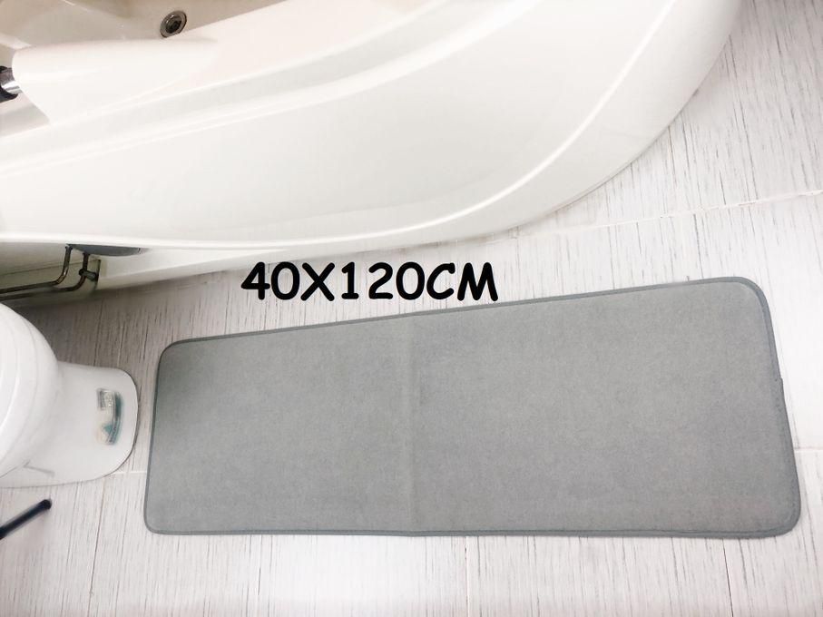 40X120cm Memory Foam Bathroom Water Absorbent Mat Mate Grey