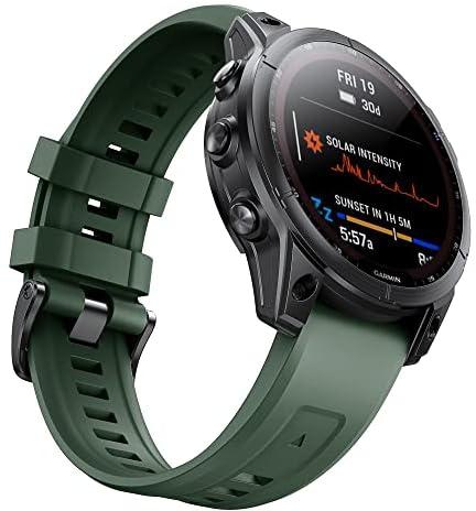 شريط Dado Silicone Strap 26 مم عرض متوافق مع Garmin Fenix 7X | Fenix 6X | Fenix 5X | 5 Plus | Fenix 6X Pro | Fenix 3 | Fenix 3 HR | Descent MK1| D2 Delta PX Smart watch Strap