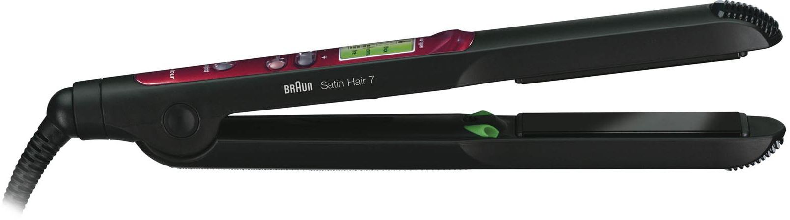 Braun Satin Hair 7 Hair Straightener, Black/Red - ST750