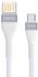 Promate VigoRay-C Heavy Duty USB-A To USB-C Data Sync & Charge Cable 1.2m -White