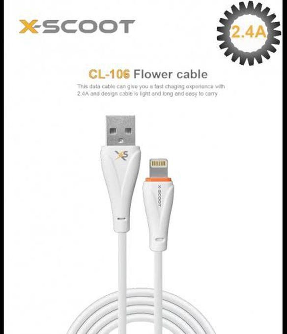 X-Scoot Lightning Cable For Fast Charging And Syncing For All IPhone Devices - 1200mm