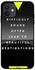 Quote Printed Case Cover -for Apple iPhone 12 mini Black/White/Grey Black/White/Grey