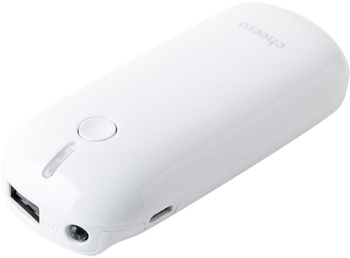 Cheero Grip 2 5200mAh Powerbank White for all phones