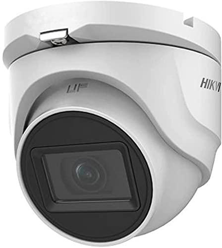 كاميرا DS-2CE76H0T-ITMFS بدقة 5 ميجابكسل 4×1 تربو HD صغيرة على شكل قبة تعمل بالاشعة تحت الحمراء للاماكن الخارجية والداخلية مقاس 2.8 ملم متوافقة فقط جهاز فيديو هايكيفيجن بدقة 4MP و5MP و8MP وTVI وDVR