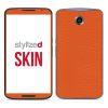 Stylizedd Premium Vinyl Skin Decal Body Wrap for Google Nexus 6 - Fine Grain Leather Orange