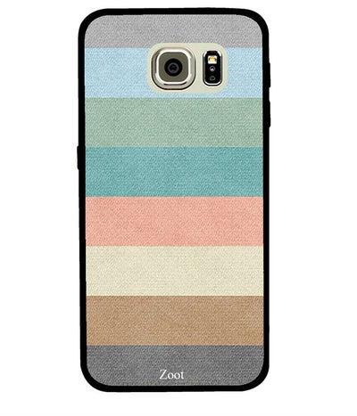 Protective Case Cover For Samsung Galaxy S6 Edge Multicolour Textile Pattern