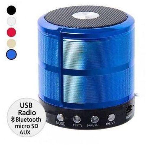 Mini Speaker Portable Mini Wireless Bluetooth Speaker With FM - free USB AUX - Blue
