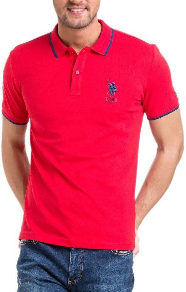 U S Polo Assn - Men Polo Shirt - Red - M