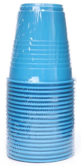 Bindawood Blue Plastic Cup 200 ml 20 piece