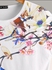 SHEIN Floral Print Batwing Sleeve Tee White