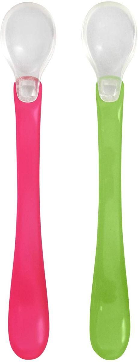 Green Sprouts, Cutlery Spoon, Pink, 6-12 Months - 2 Pcs