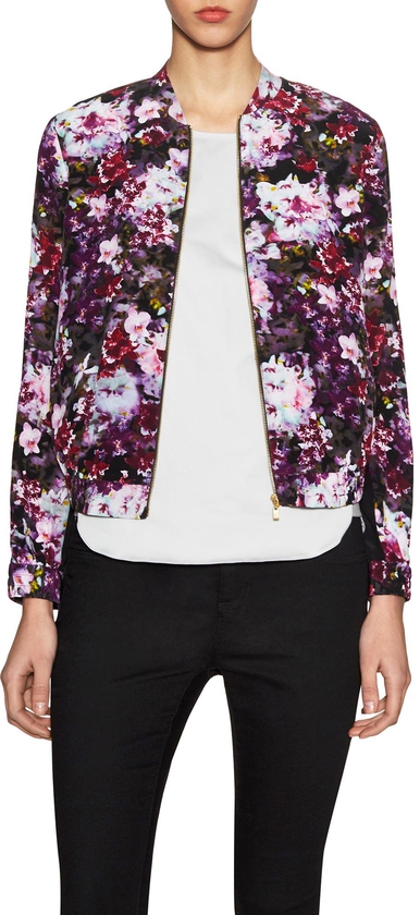 magaschoni - Rosa Floral and Solid Silk Jacket