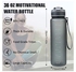 Sports Water Bottle Protein Shaker Outdoor Travel Portable Leakproof Drinkware Plastic Drink Bottle BPA Free 1000mL Grey