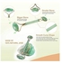 Jade Facial Roller Massager With Stone Green/Gold