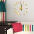 Stick On Wall Clock DIY Large Modern Design Decal 3D-Gold