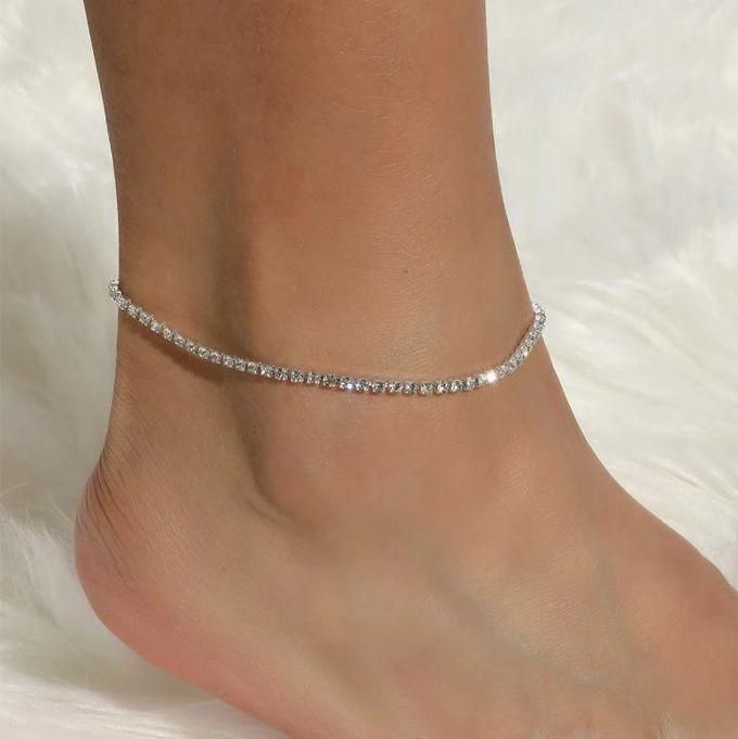 Fashion Simple Elegant Rhinestone Crystals Tennis Chain Anklet Bracelet