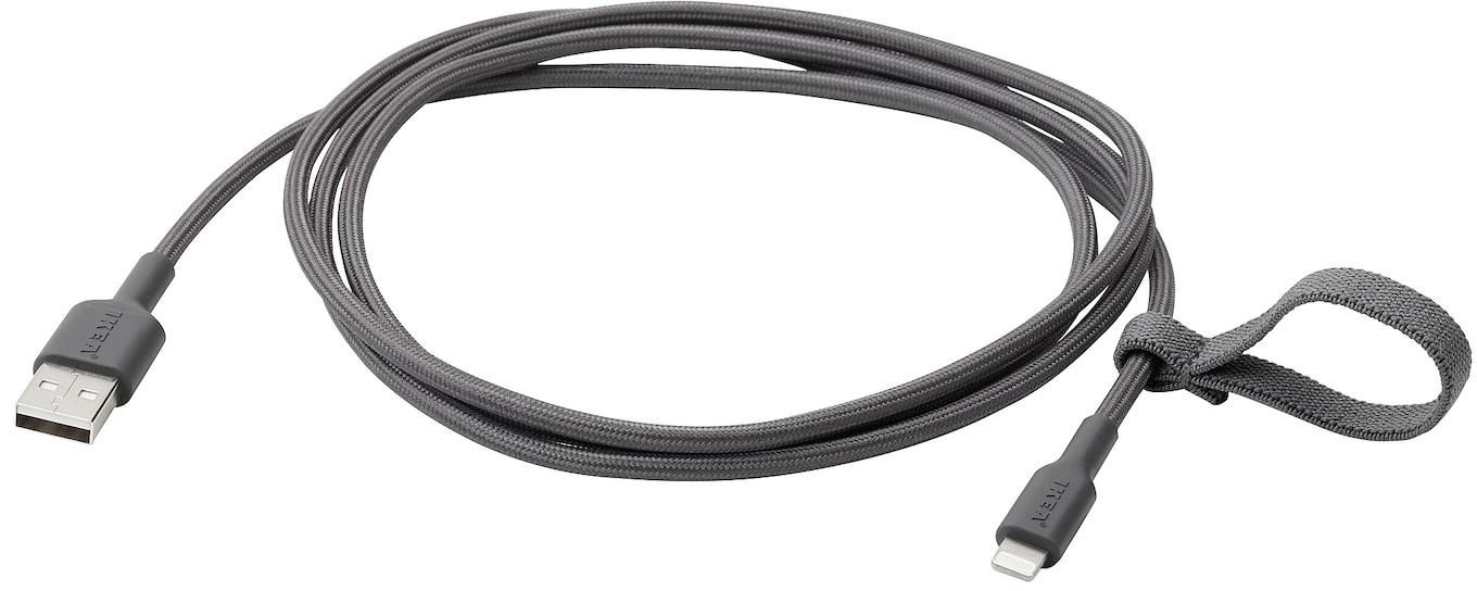 LILLHULT USB-A to lightning - dark grey 1.5 m