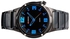 Men's Round Dial Analog Watch with Tungsten Steel Strap (Blue)