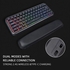 2.4G Wireless Keyboard W/ Wrist Cushion Support 63 Keys For Black