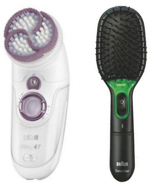 Braun Silk epil 7 SkinSpa - 7951 Wet&Dry 5 attachments With Braun Satin Hair 7 BR710 Brush