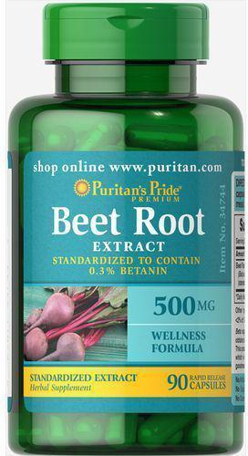 Puritan'S Pride Beet Root Extract 500mg - 90 Capsules.