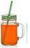 Smoothie Glass Mason Jar With Straw And Lid - 450ml