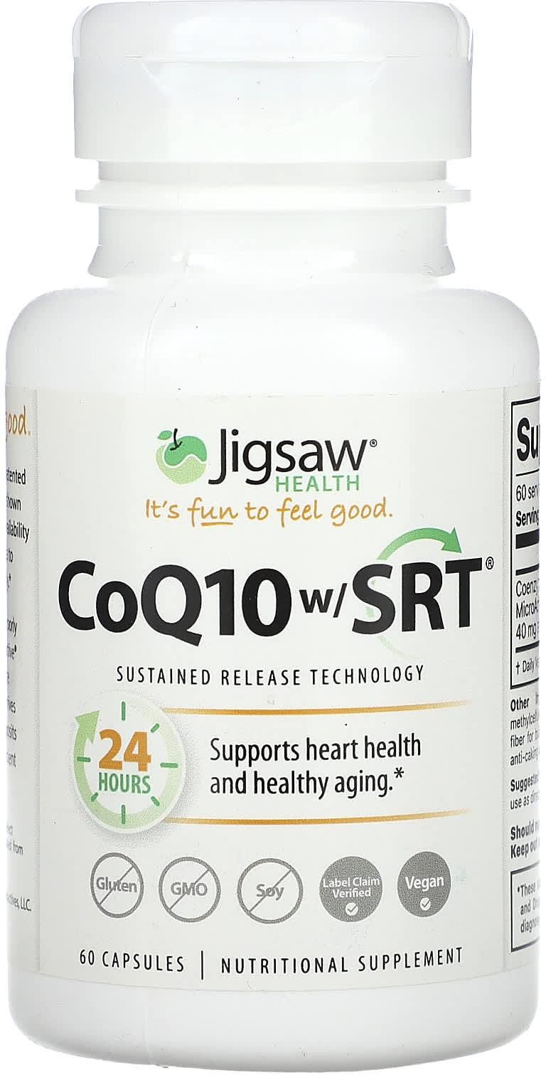 Jigsaw Health (جيكسو هيلث)‏, الإنزيم المساعد Q10 مع SRT ، 60 كبسولة