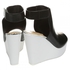 BCBGMaxazria Cue Peep-Toe Platform Wedge Sandals for Women - 9.5 US, Black