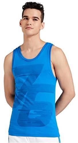 Jockey Printed Fashion Vest For Men - Blue, Size Small