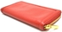 Tory Red Pebbled Leather Wallet