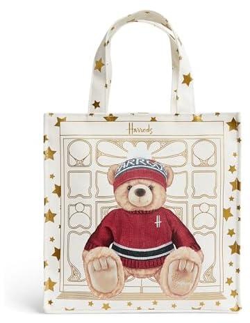 Harrods Small Ethan Bear Tote Bag Size: H25cm x W25cm x D11.5cm (Seasonal Collection)
