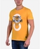 Town Team Chest Logo Round Neck Tshirt - Yellow