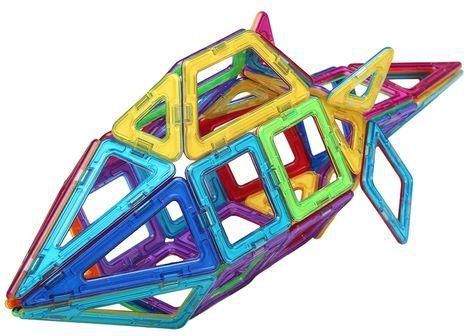 Generic LT1004 104PCS Magnetic Blocks DIY Educational Toys For Kids - Colorful