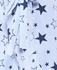Blue Star Print Striped Top