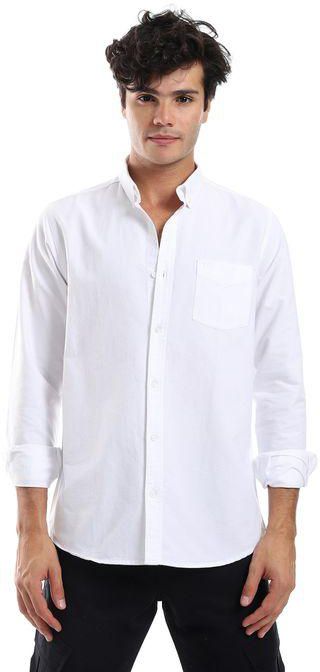 Tight Stitch Oxford Shirt-White2