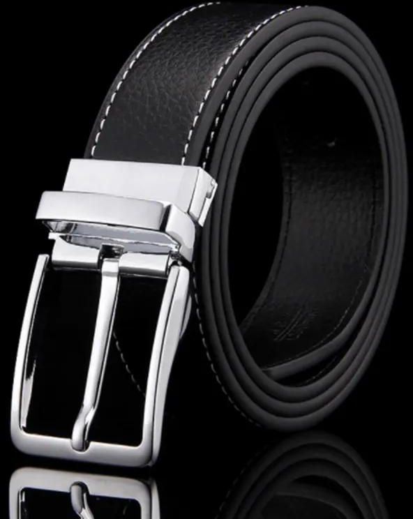 Korean fashion business men's leather belt