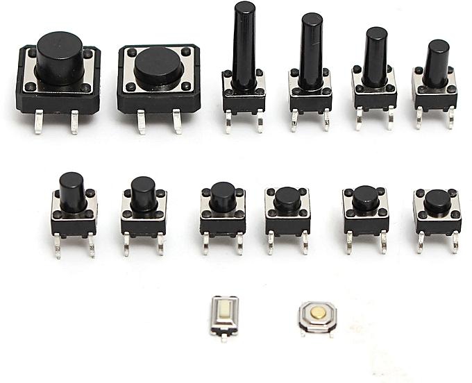 OEM 140pcs 14types Momentary Tact Tactile Push Button Switch SMD Assortment Kit Set