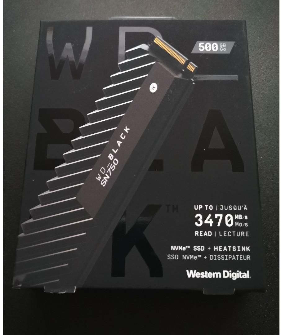 WD Black SN750 NVME SSD With Heatsink (500GB)