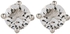 The Gemseller Women's Silver Plated 7 Squared Swarovski Crystal Earrings Set - 90110V2-1