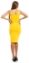 Belle Sleeveless Bodycon Plain Dress - Yellow