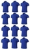 Men's Plain Polo T-Shirt 12 In 1 Short-Sleeve-Blue