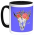 Abstract Art Of The Skull Of A Deer Printed Coffee Mug Black/White 11ounce