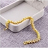 Fashion Valentines Day Gift Bracelet Gold Crystal Diamond Love Silver *FREE VELVET POUCH