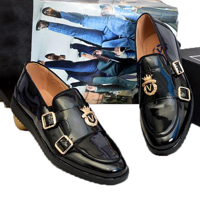 Depally Men Classic Gold Designers Shoe Black