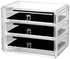 Acrylic Plastic Drawer Jewelry Chest Space Holder / 3 Storage Drawers