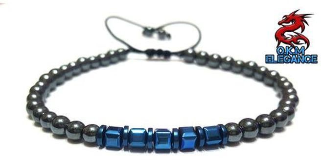 Blue And Famous Hematite Bracelet From Elegance.O.K.M