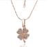 18k Gold Plated Clover Necklace Austrian Crystals