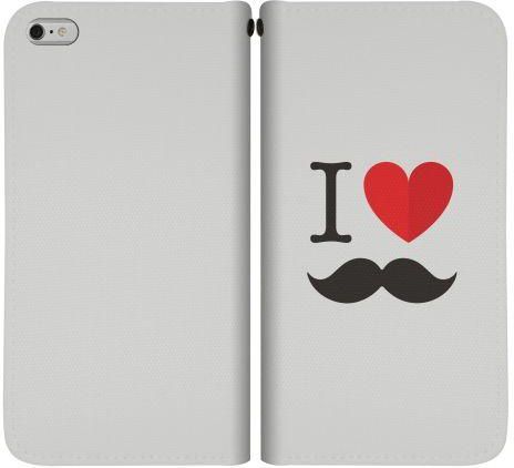 Stylizedd  Apple iPhone 6 Plus Premium Flip case cover - I love moustashe  I6P-F-153