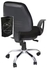 Office Chair- Black Leather Office Chair With Wheels+zigor Special Bag